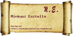 Minkusz Esztella névjegykártya